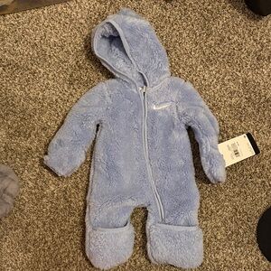 Nike Soft Blue Baby Footie